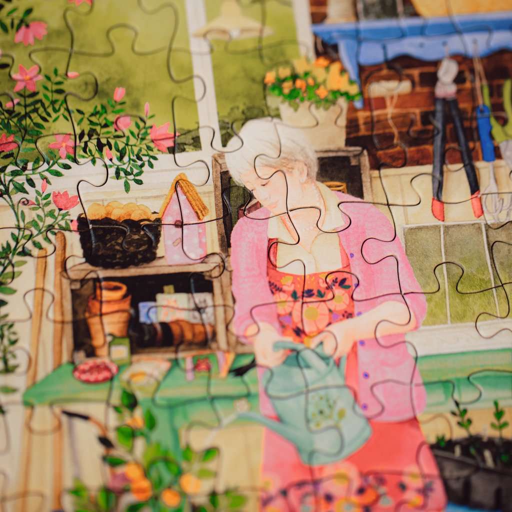 100-Teile-Puzzle - Gartenarbeit