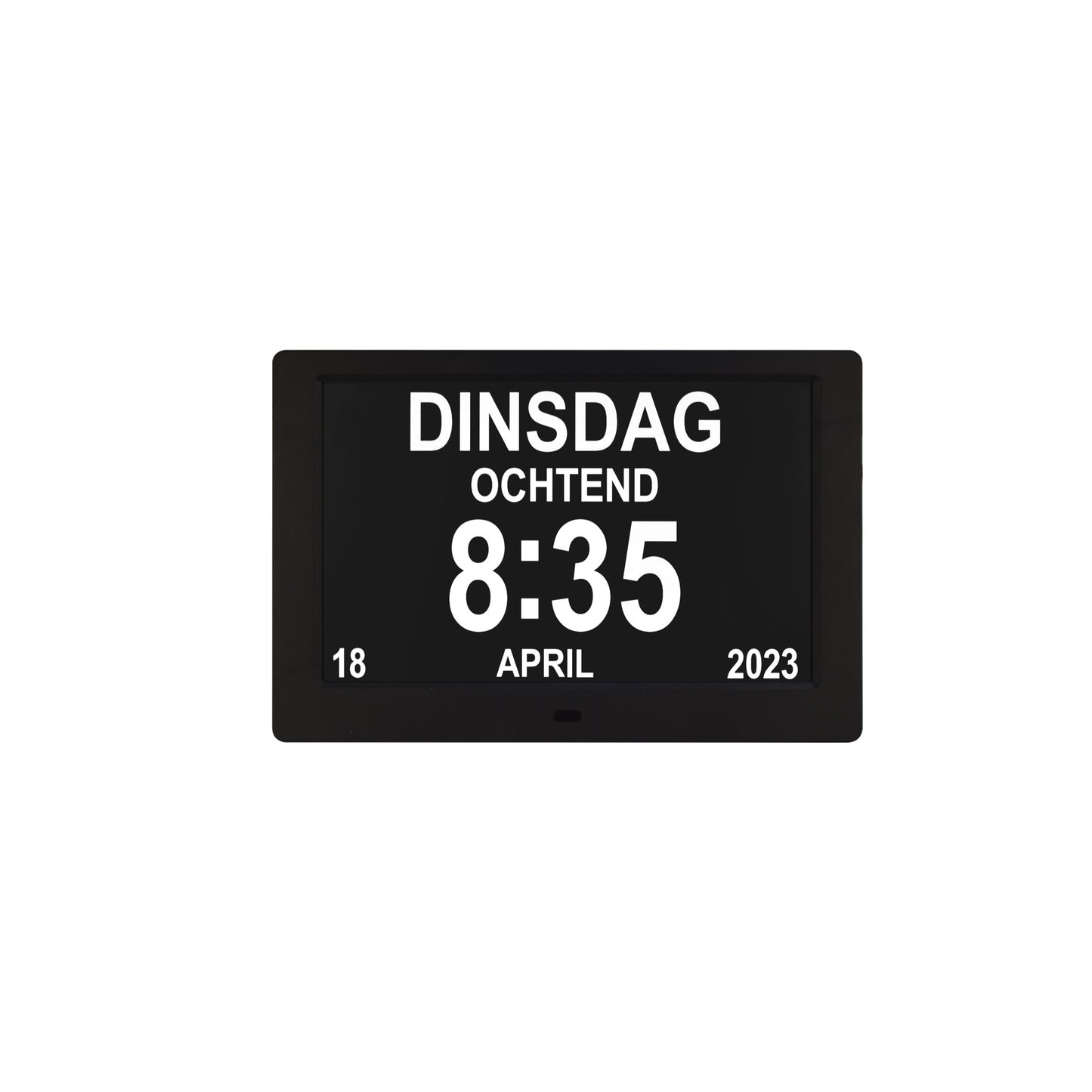 ALLY Clock 20 Black cm-Uhr mit Wochentagen, Datum und Uhrzeit