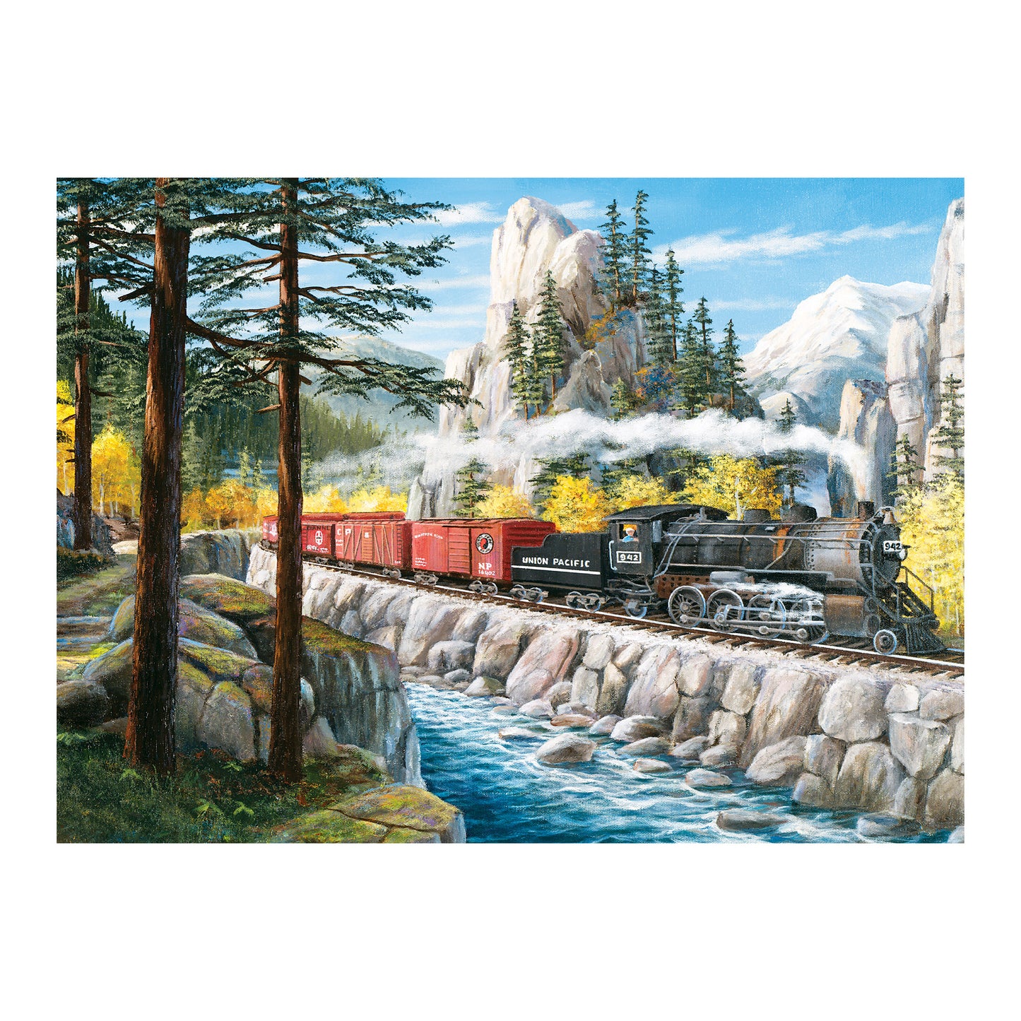 Puzzle 35 Stück-Dampfzug