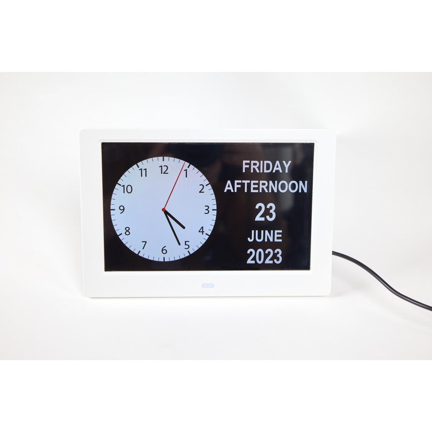 ALLY Uhr 20cm Weiß-Uhr mit Wochentagen, Datum und Uhrzeit