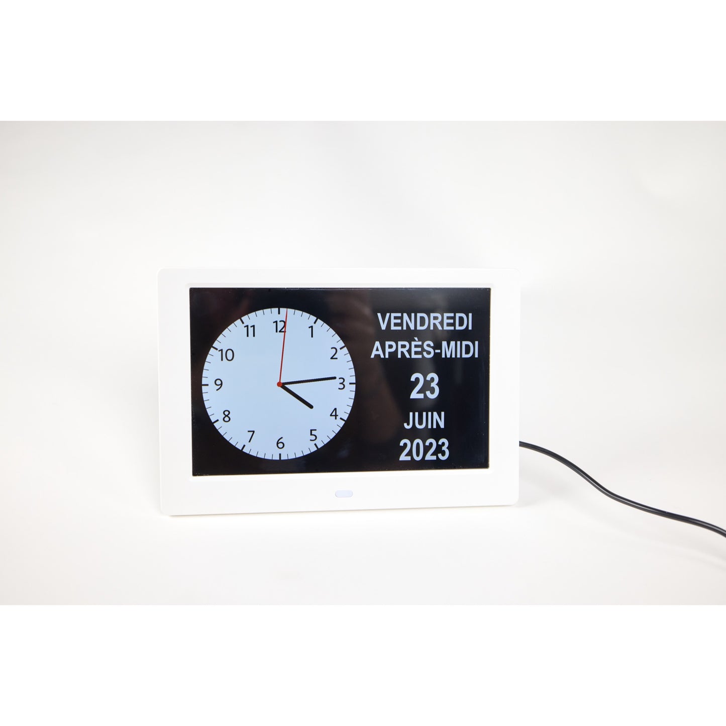 ALLY Uhr 20cm Weiß-Uhr mit Wochentagen, Datum und Uhrzeit