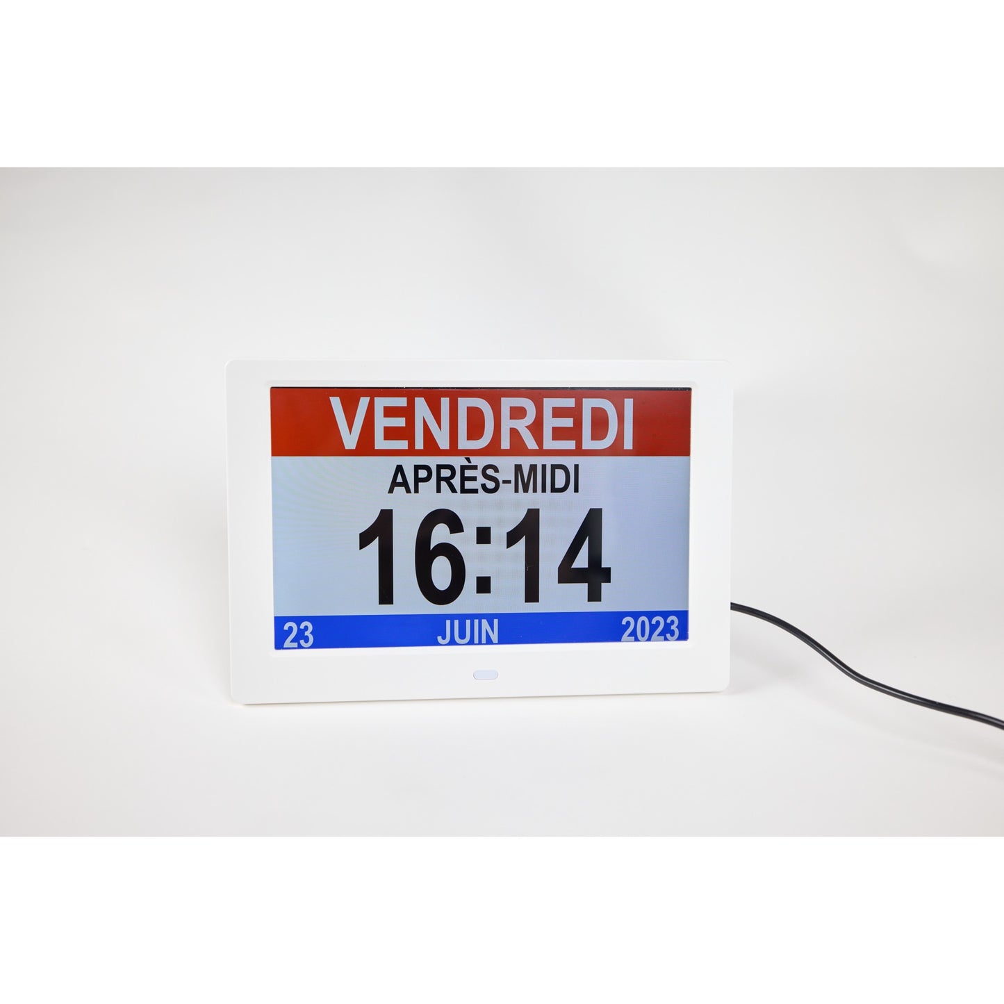 ALLY Clock 2023 - Horloge avec jours de la semaine, date et heure