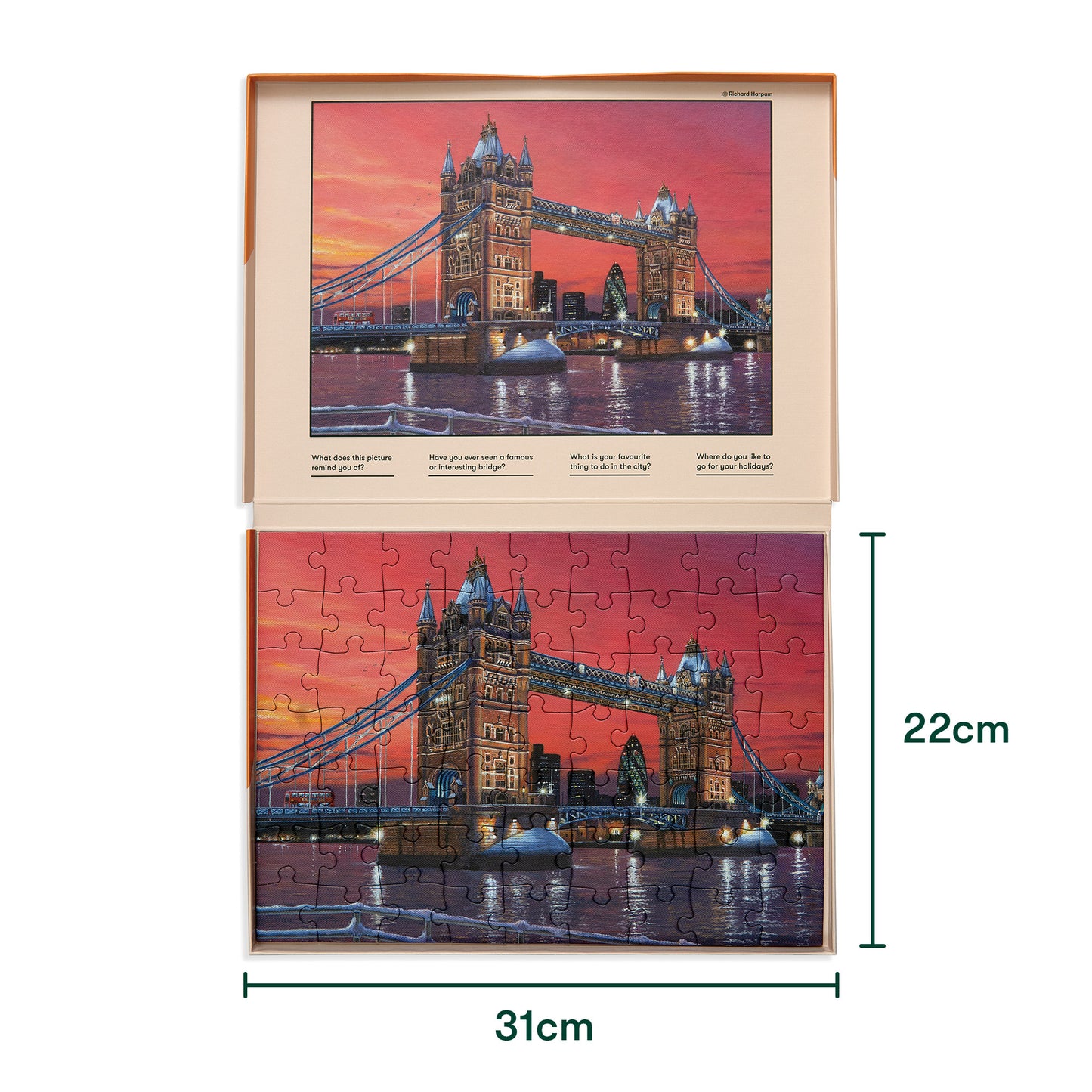 63-teiliges Puzzle – Stadtdämmerung