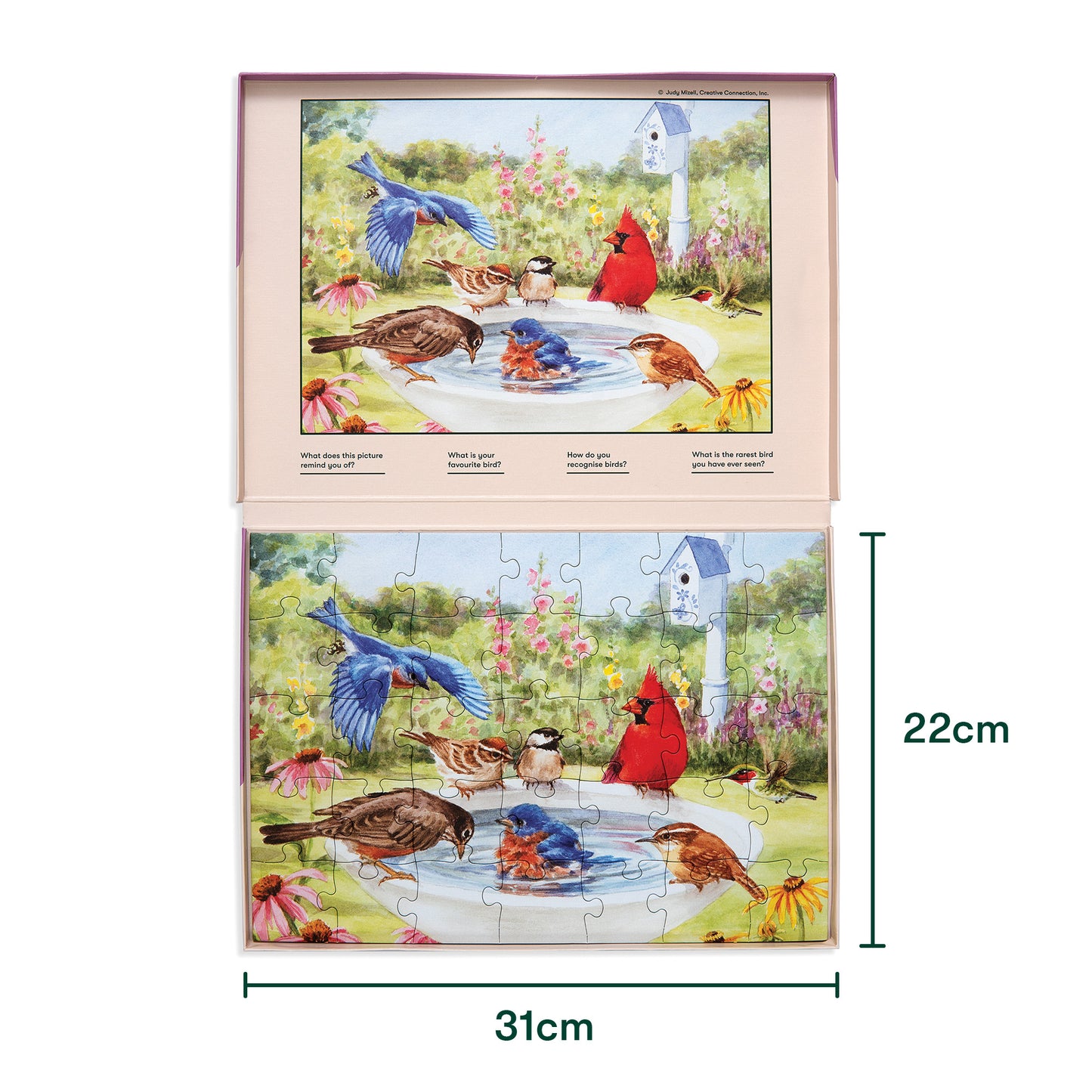 Puzzle 35 Teile - Badende Vögel