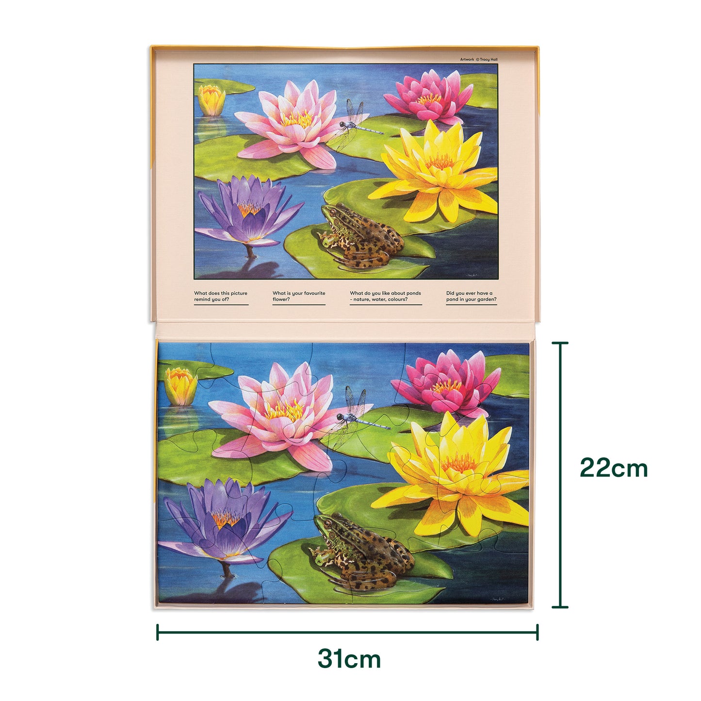 13-teiliges Puzzle - Seerosenteich
