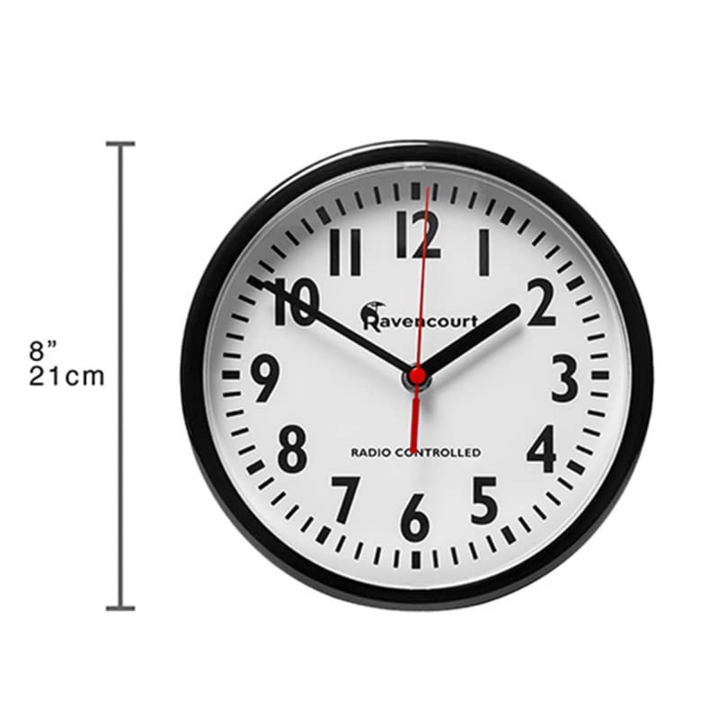 Sehr lesbare funk gesteuerte Wanduhr