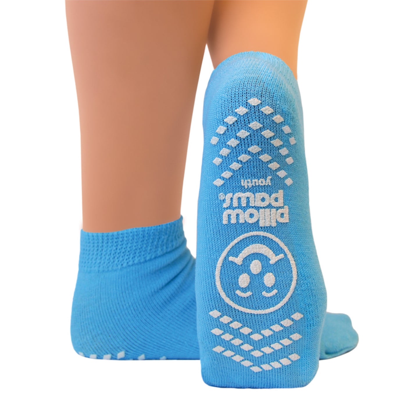 Rutschfeste Socken für Senioren - Größe 26-33 (Himmelblau)