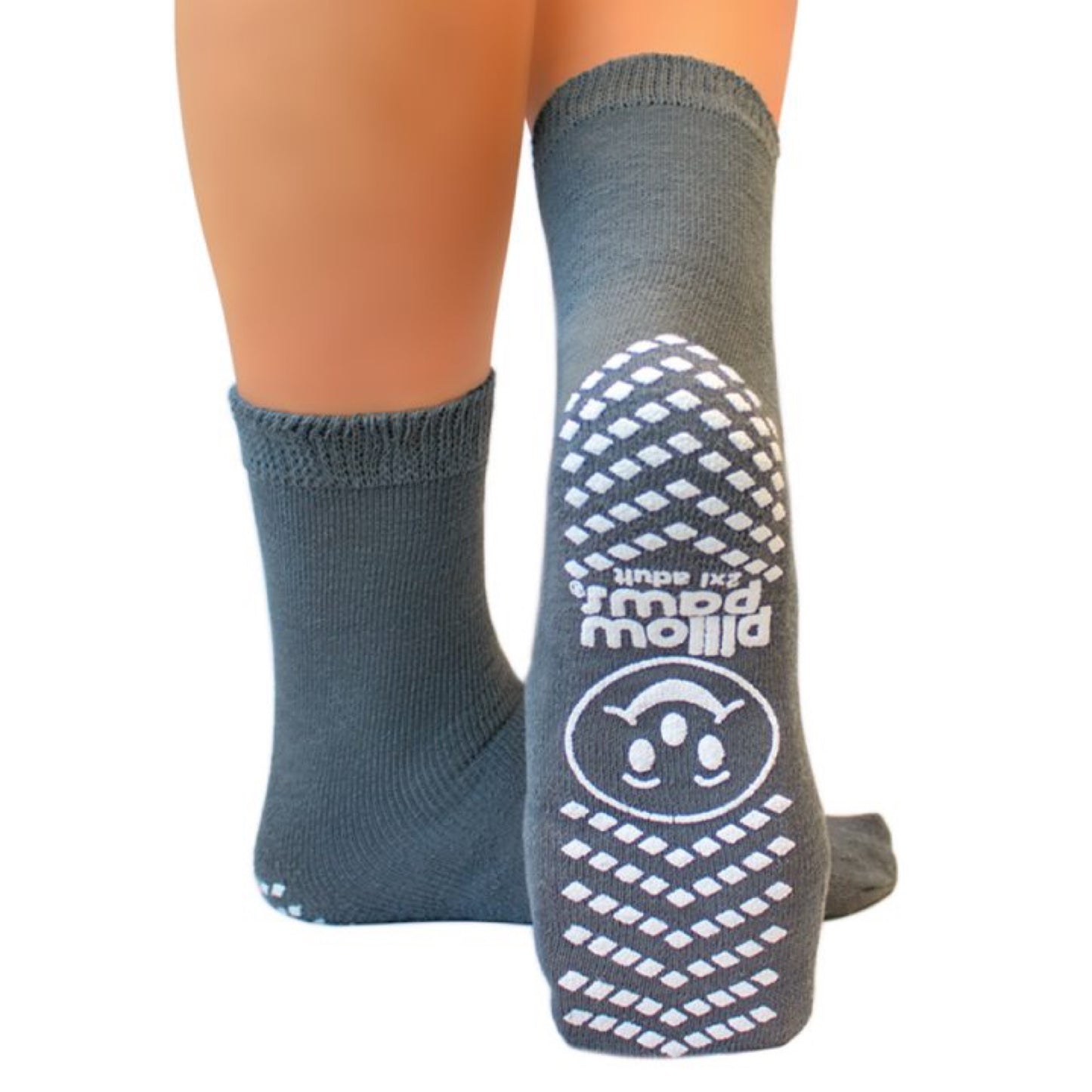 Anti-Rutsch-Socken für Senioren – Größe 43–48 (grau)