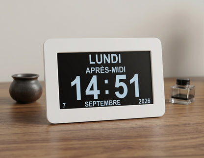 ALLY Clock 20cm - Horloge Calendrier Senior & Alzheimer