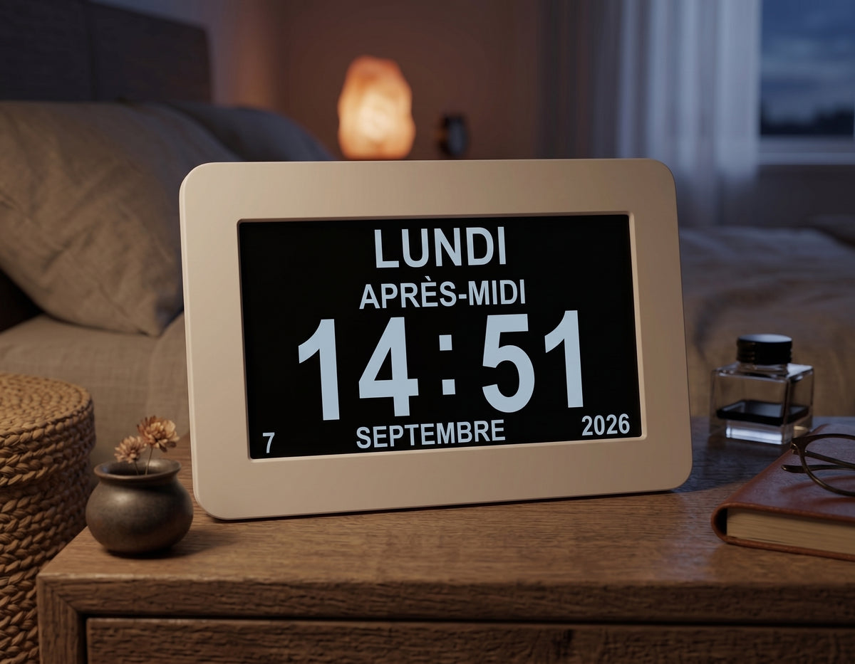 ALLY Clock 20cm - Horloge Calendrier Senior & Alzheimer