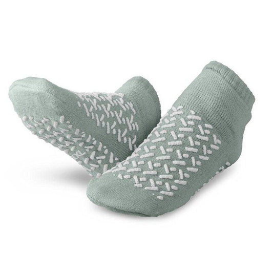 Doppelseitige rutschfeste Socken - Größe 44-46 (Grau)