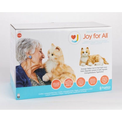 Interaktives Katzenplüschspielzeug für Senioren – Grau