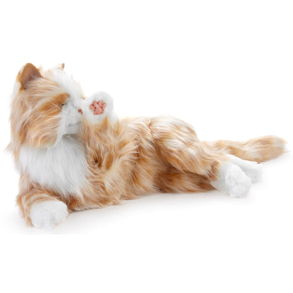 Interactive plush cat for the elderly - Orange