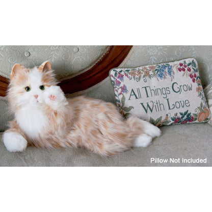 Interactive plush cat for the elderly - Orange