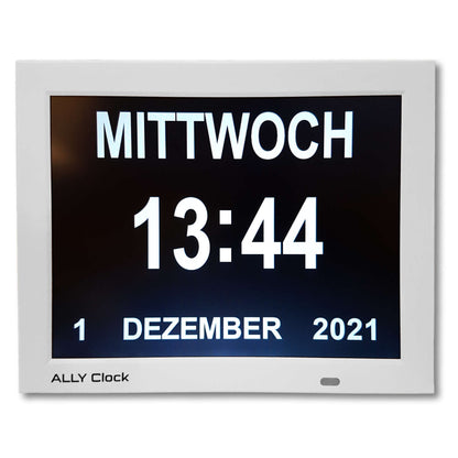 Ally Clock XXL - Große Uhr mit Wochentagen, Datum und Uhrzeit