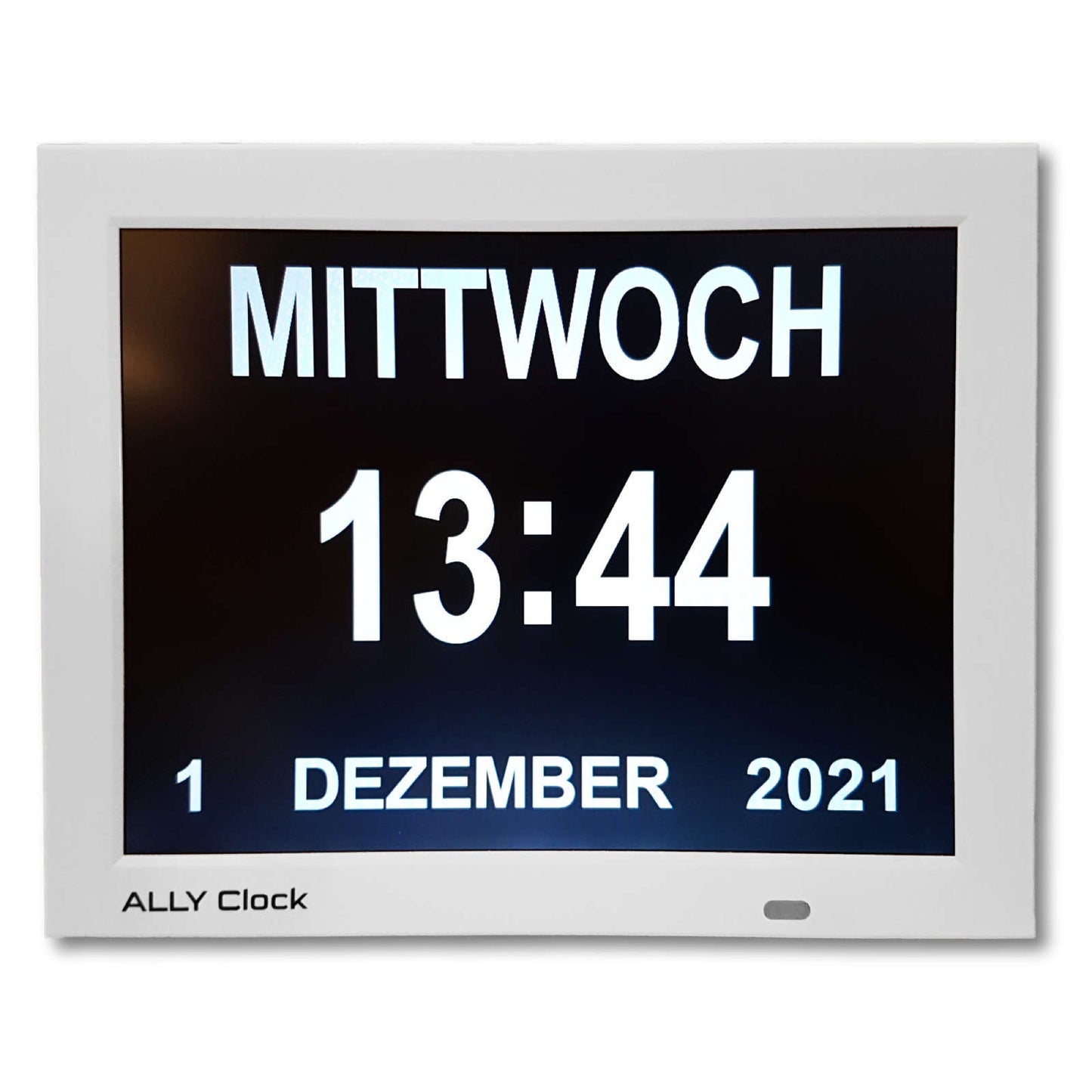 ALLY Clock XXL 30cm große Uhr mit Wochentagen, Datum und Uhrzeit