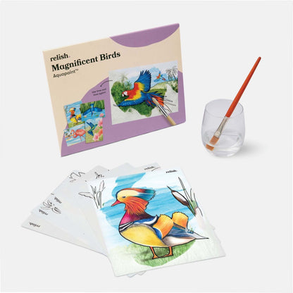 Peinture à l'eau - Magnifiques oiseaux