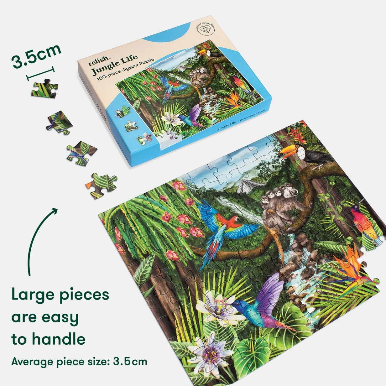 100-teiliges Puzzle - Jungle Life