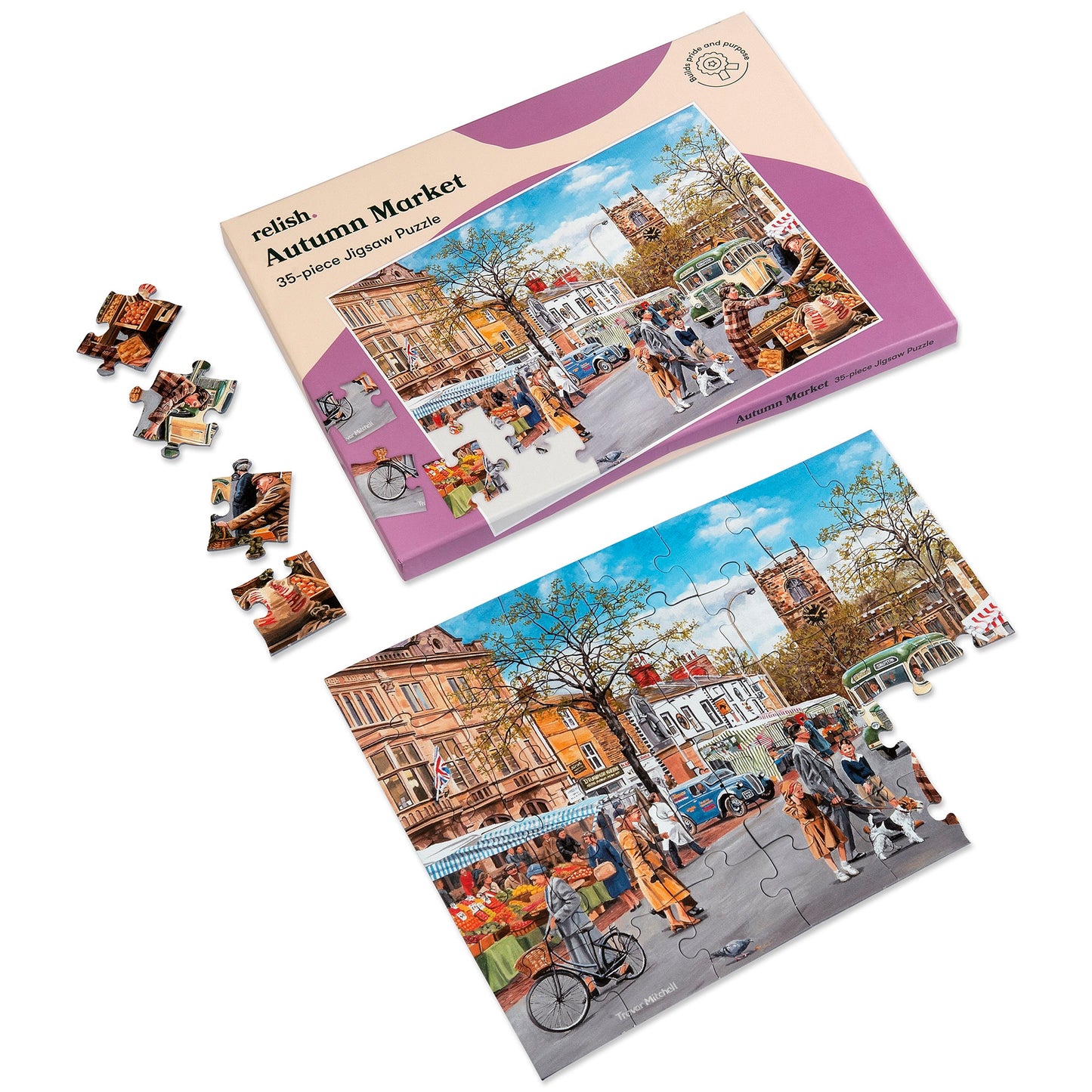 35 Teile Puzzle "Herbstmarkt"