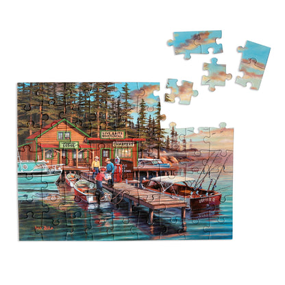 63 Teile Puzzle "Urlaub am See"
