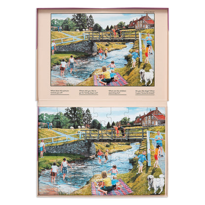 35 Teile Puzzle "Frühlingspicknick"
