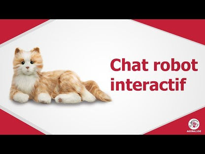 Interactive plush cat for the elderly - Tuxedo
